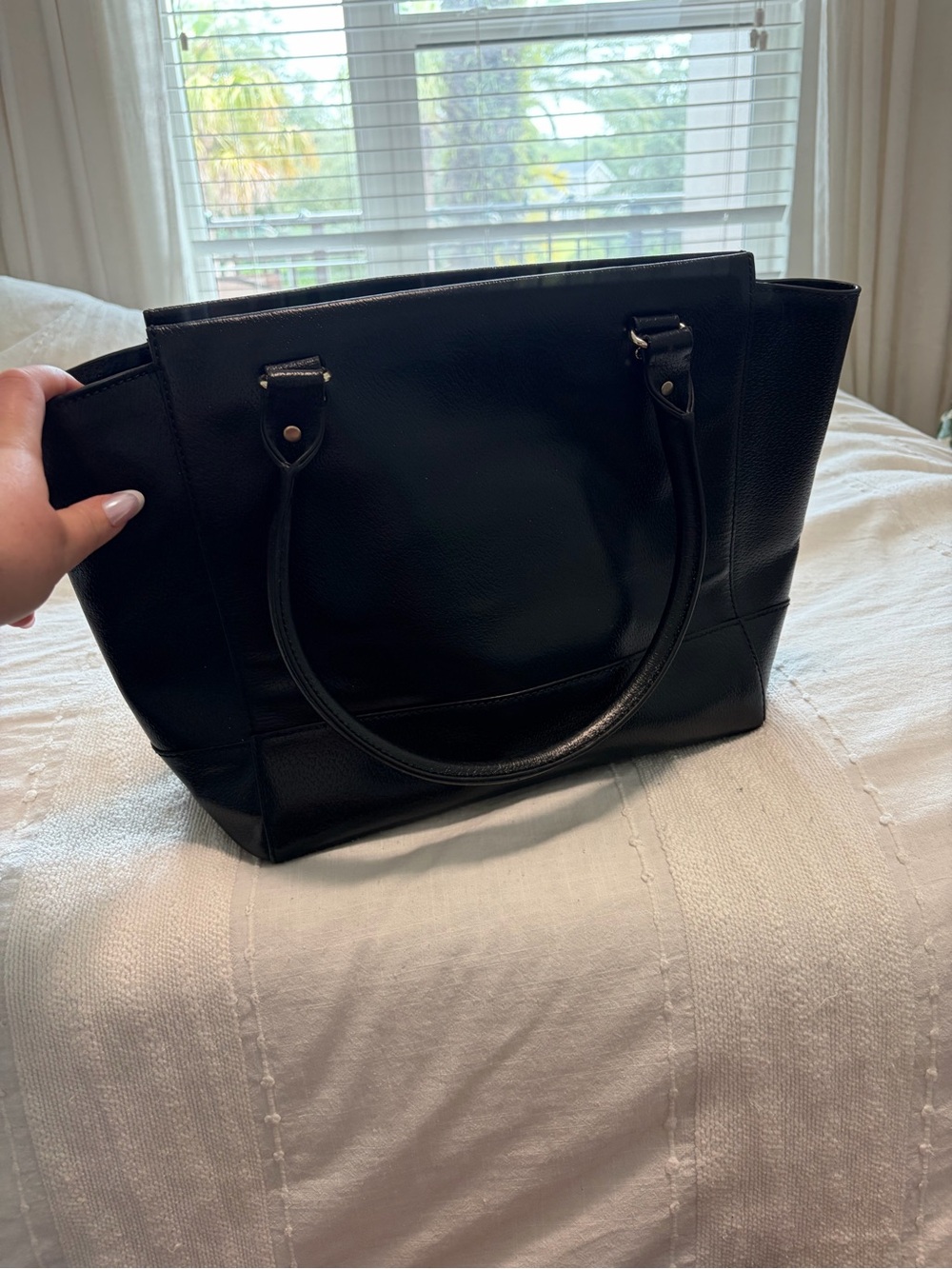 kate spade Black Leather Tote - Picture 2 of 4